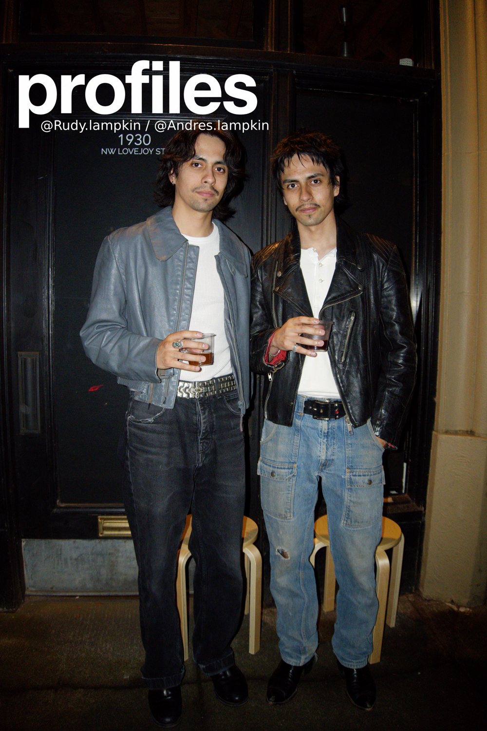 Rudy and Andres Lampkin outside Bar Noto